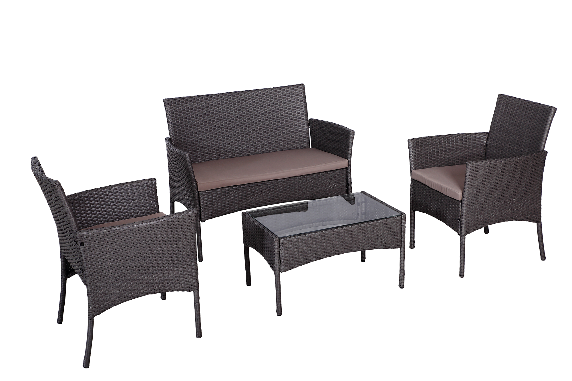 4pcs Wicker Sofa Set