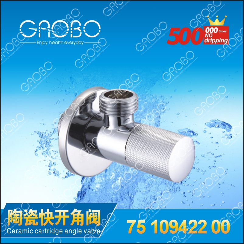 Ceramic cartridge angle valve