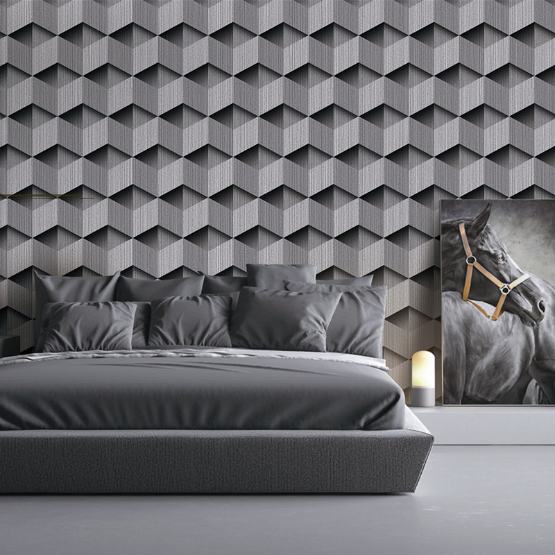 Modern 3D Design PVC Bedroom Wallpaper for Living Room