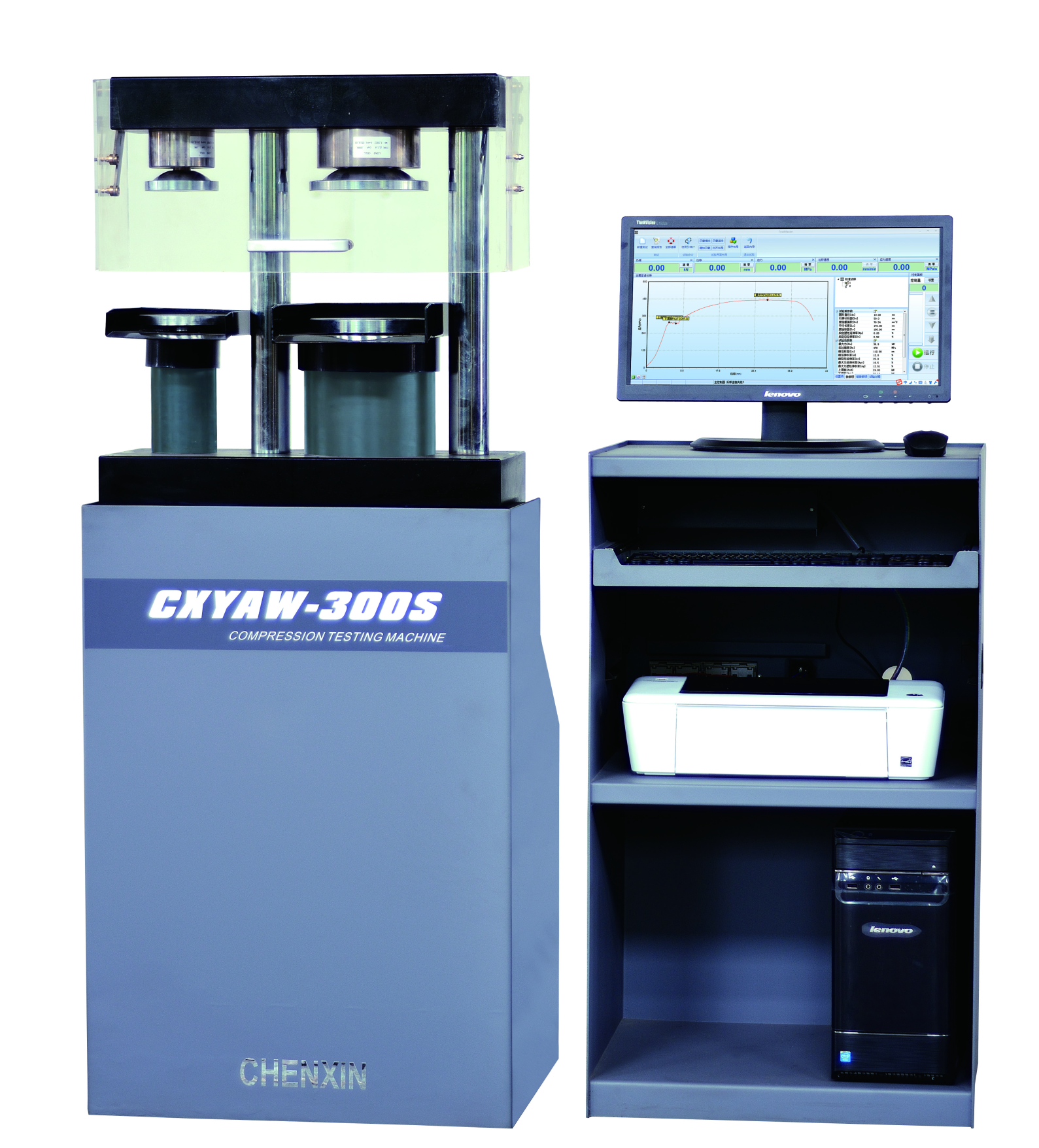 Computer Controlled Servo Cement Compression and Flexural Testing Machine