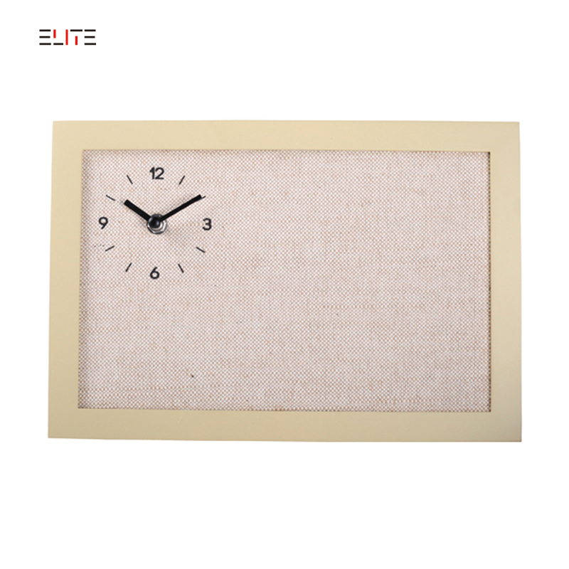 MDF wall/table clock with cloth dial