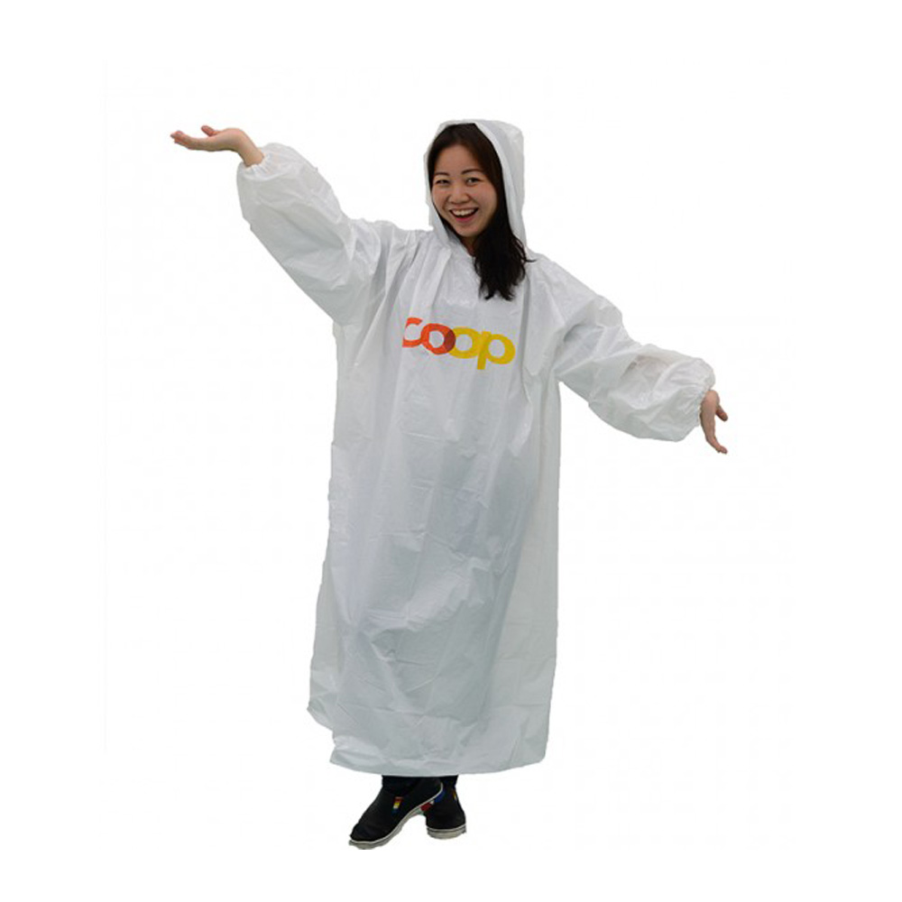 Disposable Rain Poncho with sleeves