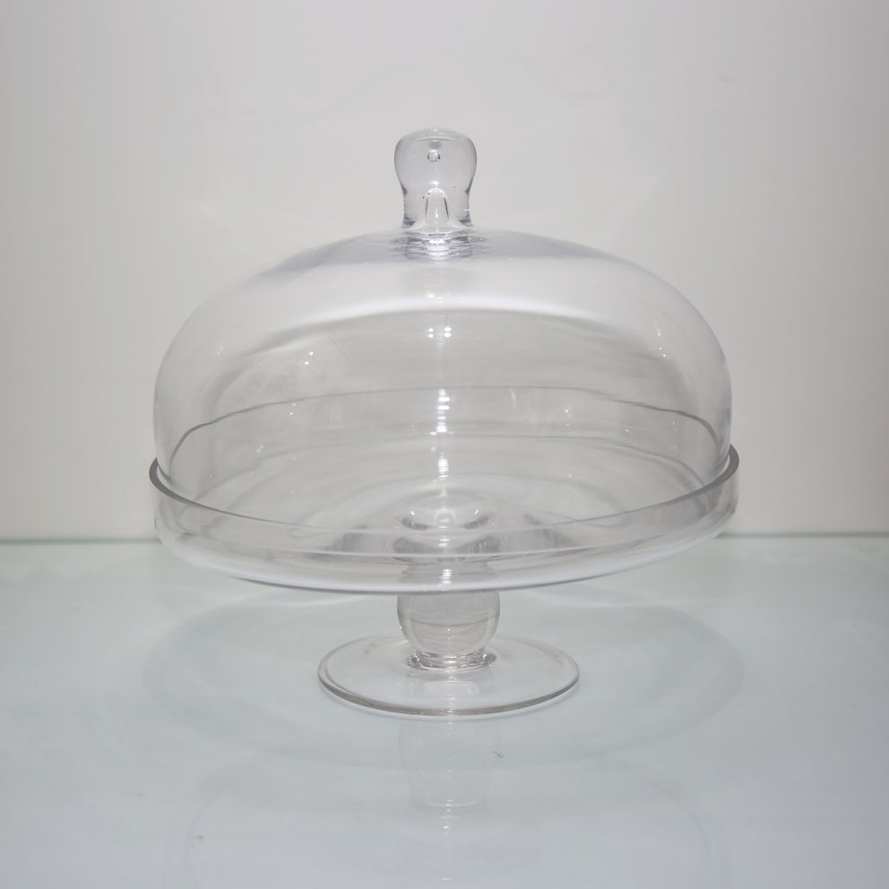 Glass cake holder