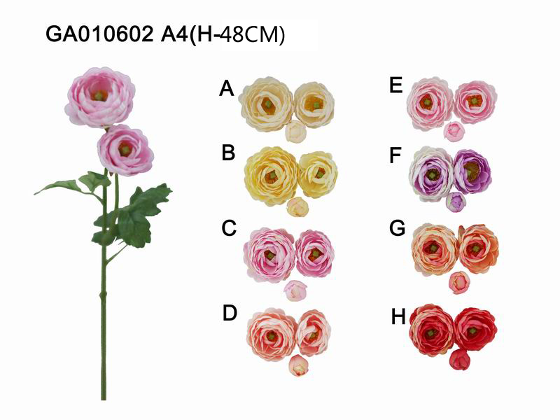 Single camellia x2（H-48CM)*