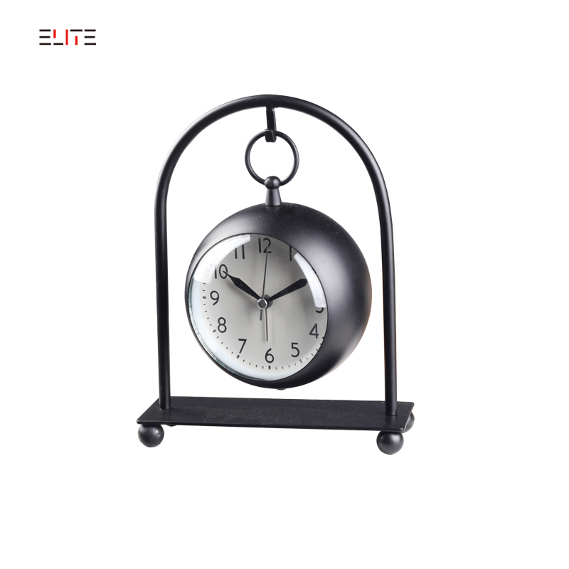 Metal quartz alarm clock