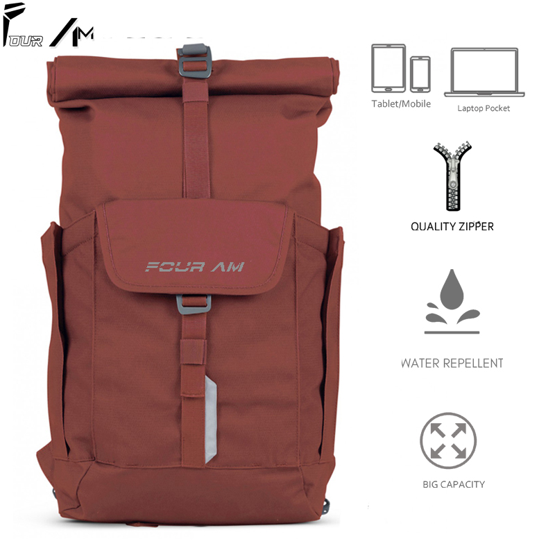 Four Am Roll Top Water Repellent Backpack