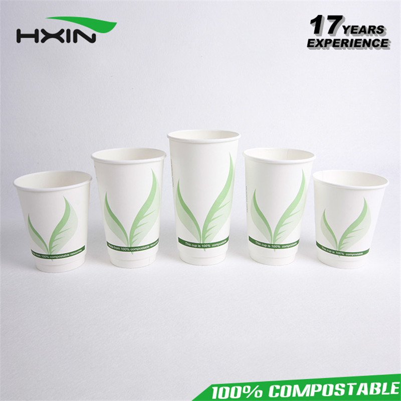 Biodegradable double wall paper cup