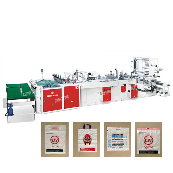 automatic plastic hand bag making machine(four function)