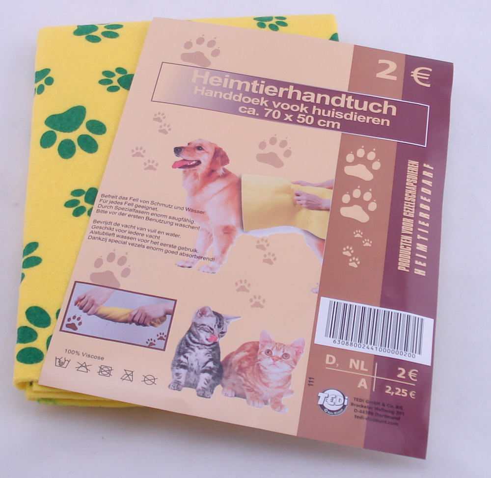 printed needle punched nonwoven cloth ,pet cloth ,dog drying towel