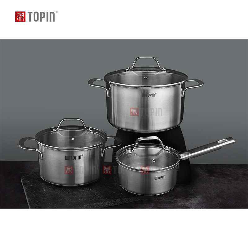 Topin stainless steel 6pcs cookware set
