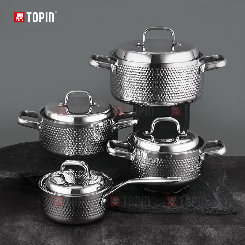 Topin tri-ply s/s 8pcs cookware set