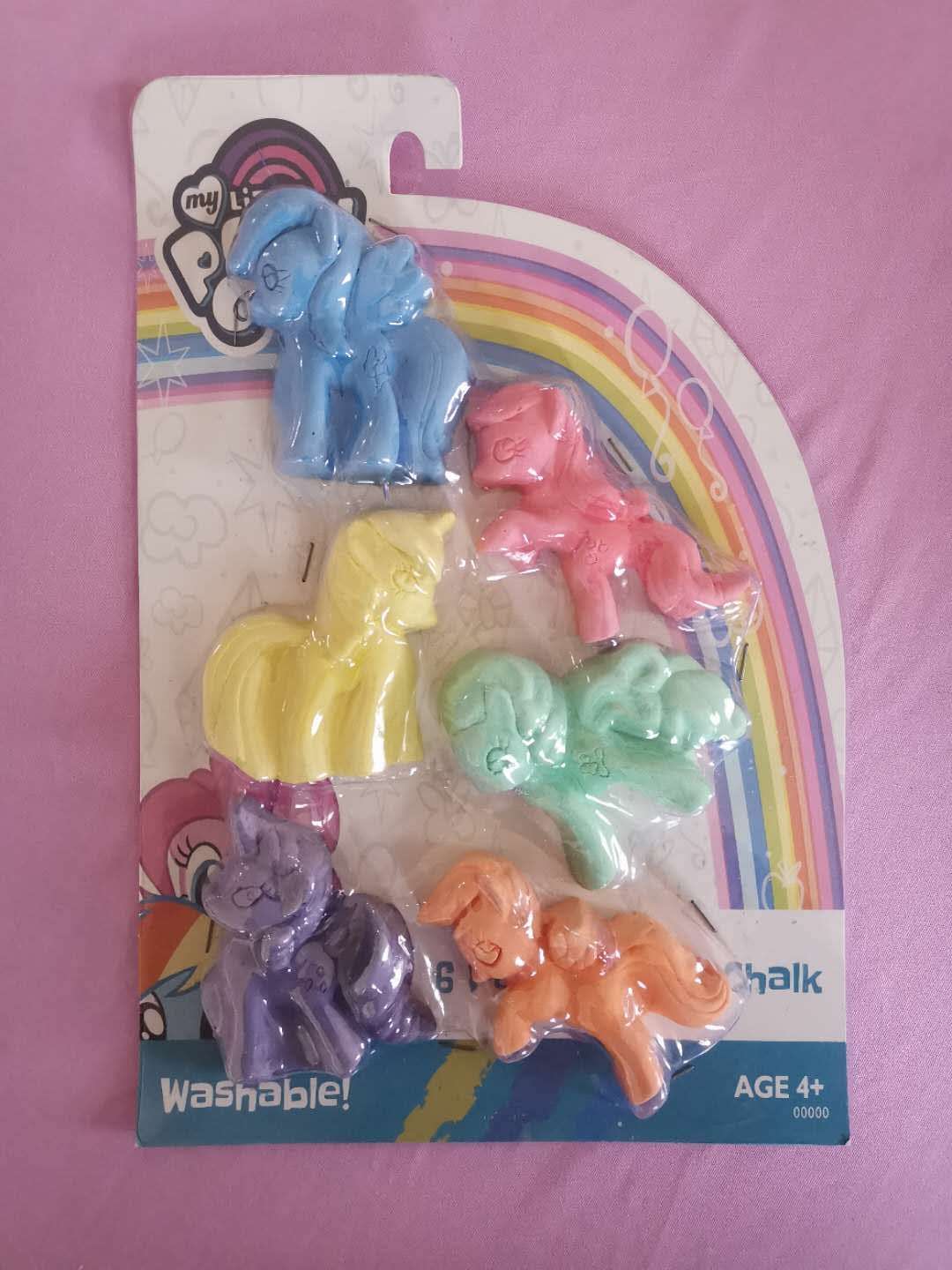 6 pcs colour Little Pony toy chalks