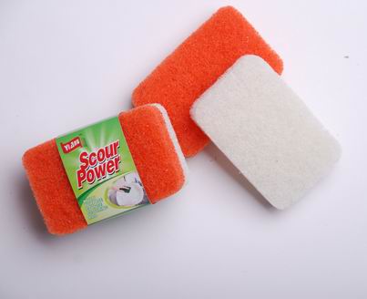 Scouring Pad with Handle Brush (6018)