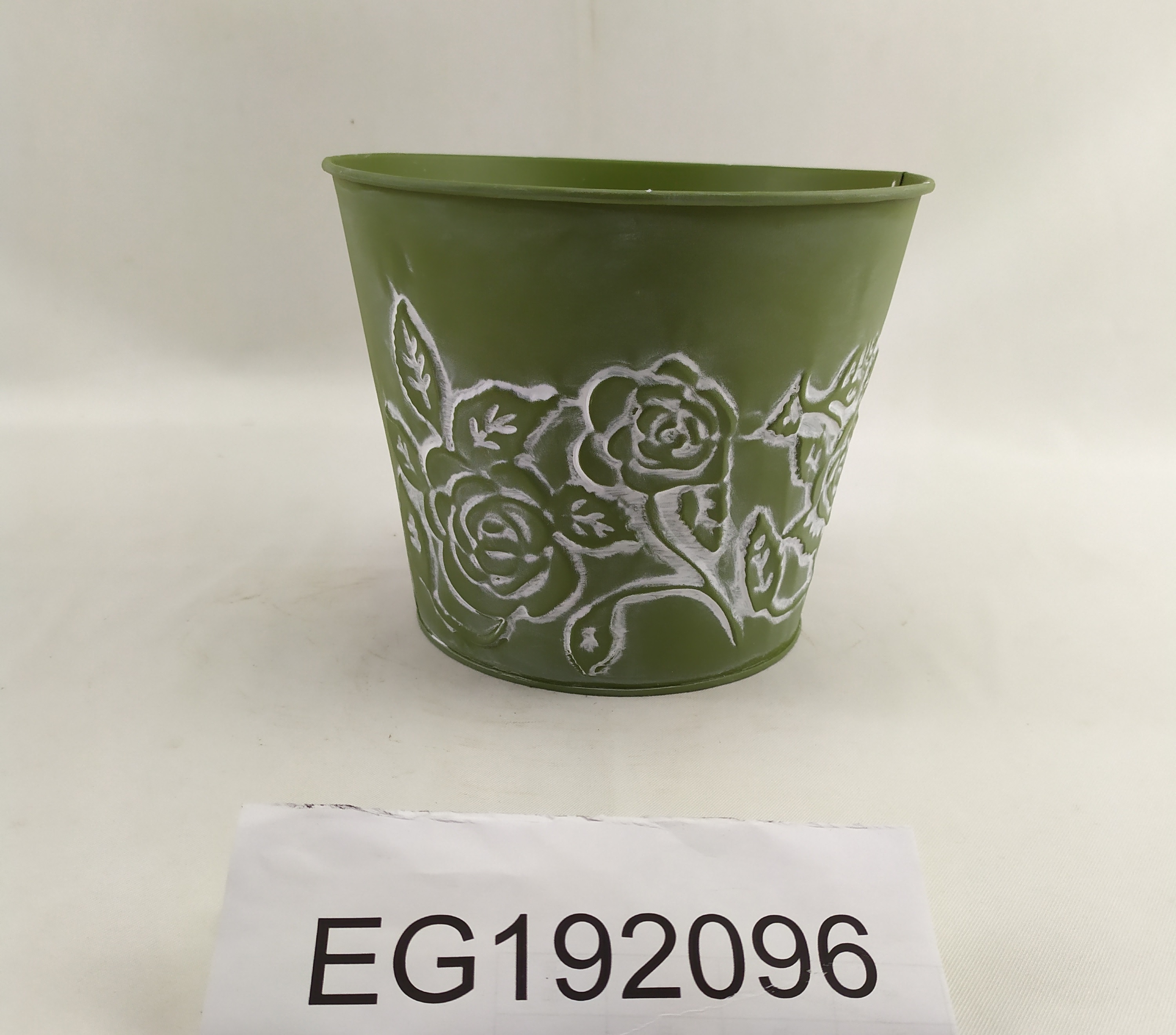 Galvanized Metal garden flower pot