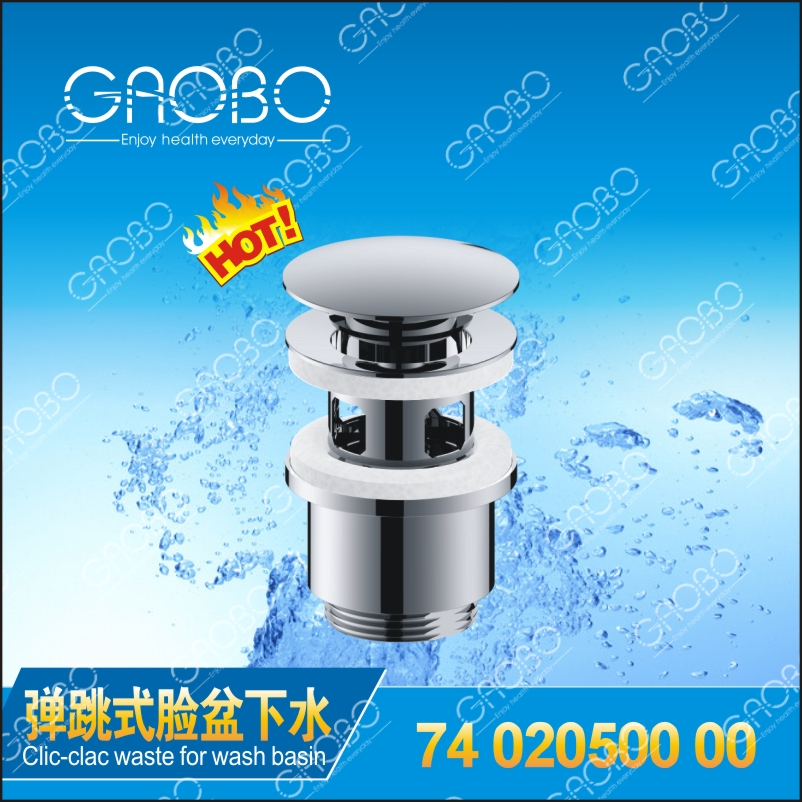 Clic-clac waste for wash basin
