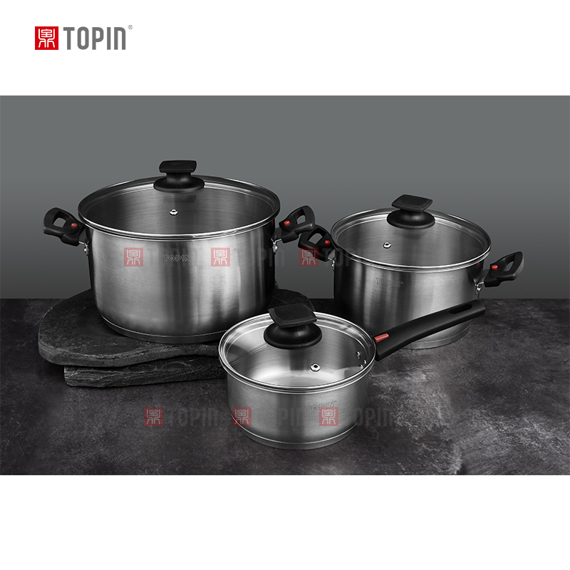 Topin stainless steel 6pcs cookware set
