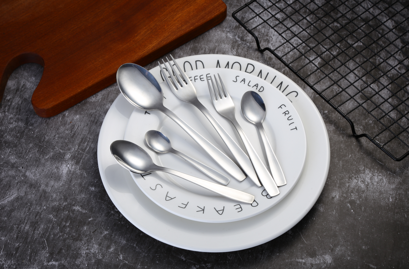 Stainless steel flatware