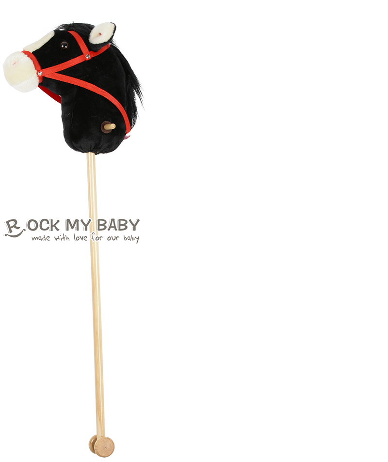100cm Vintage Hobby Horse Brown Black Beige