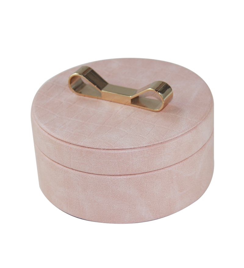 Small Jewellery Box Round Shape Portable Jewelry Box