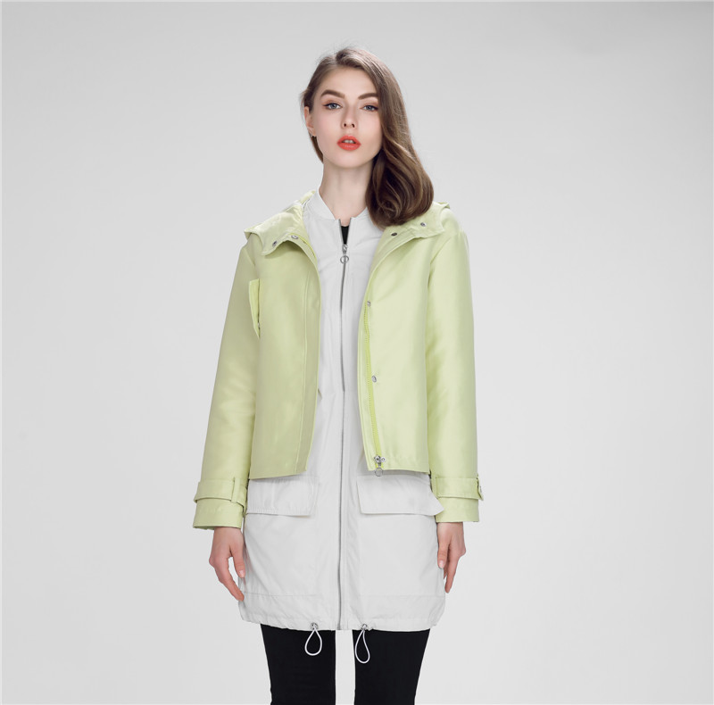 Womens short hooded Long Sleeve Jacket