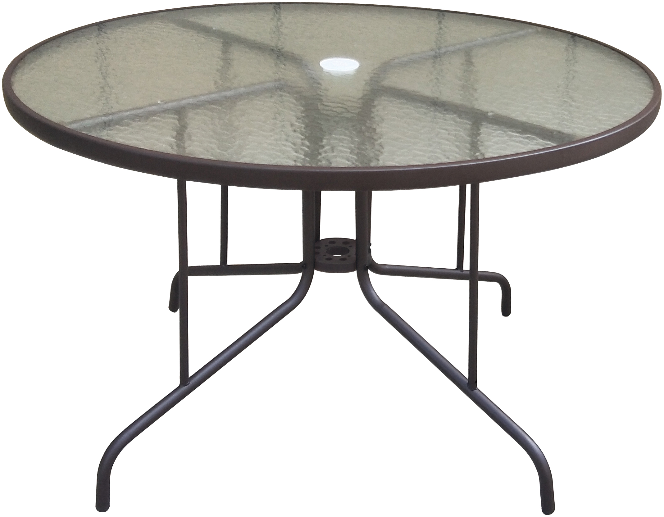 glass round table