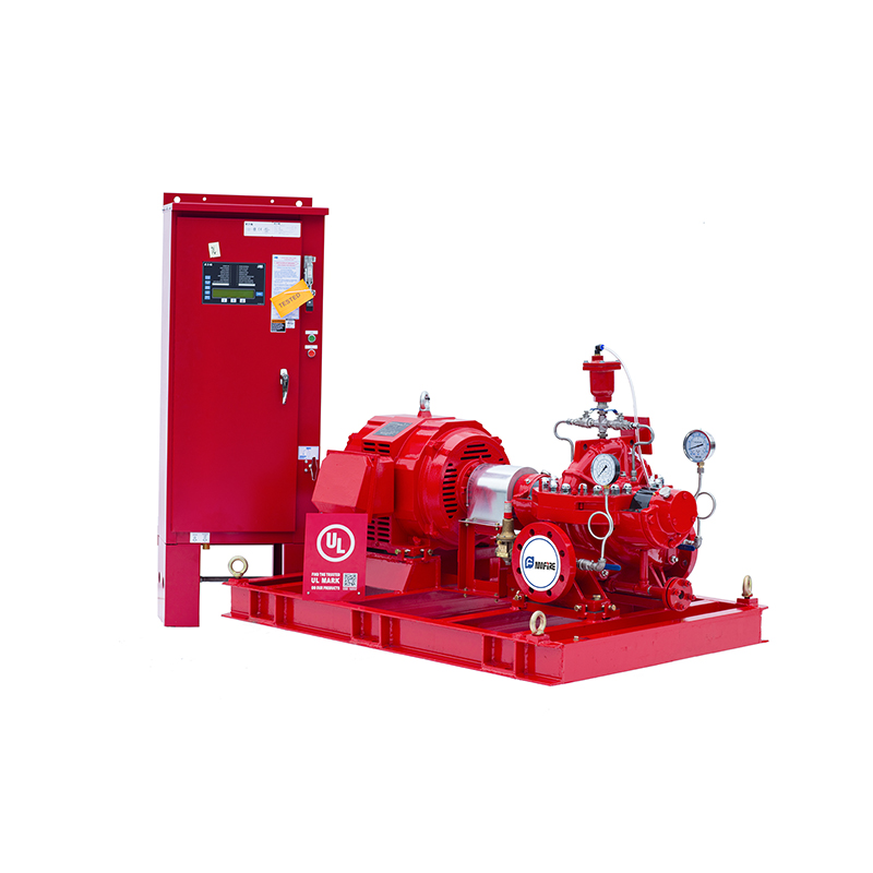 motor split case fire pump set
