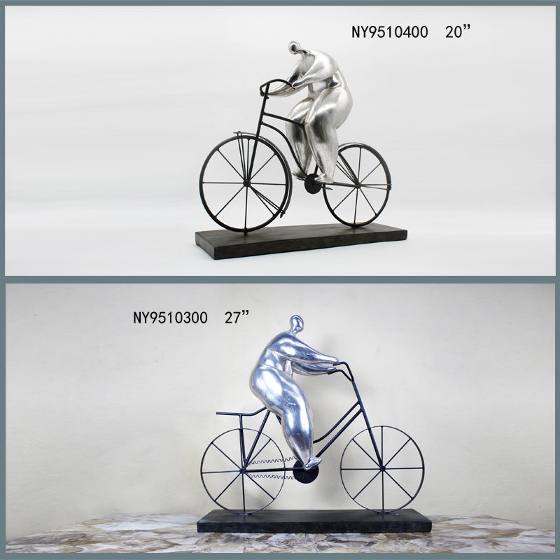 Abstract fat cyclist