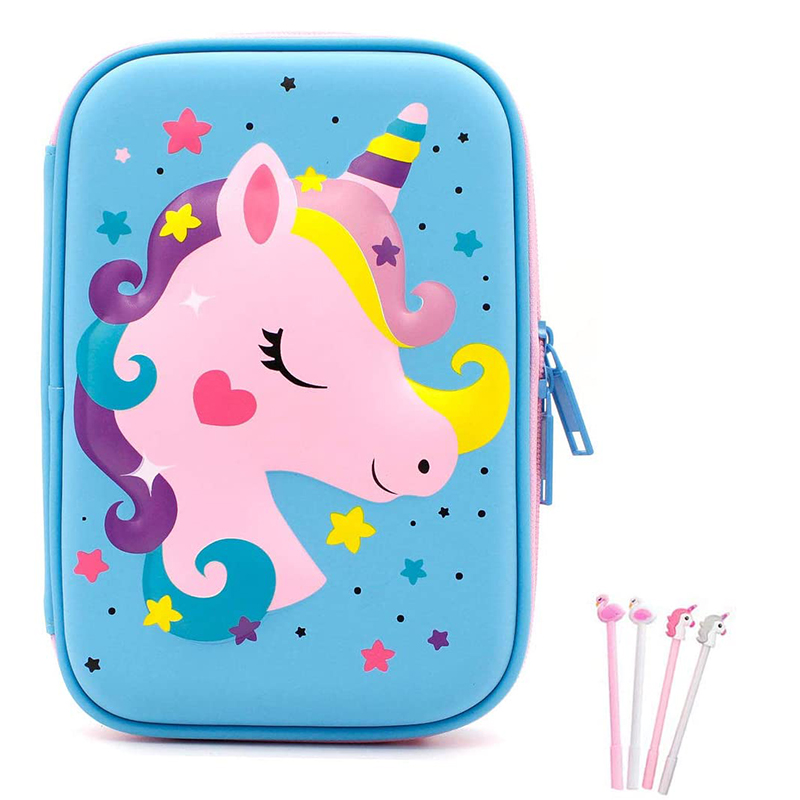 3D cute EVA unicorn pencil case