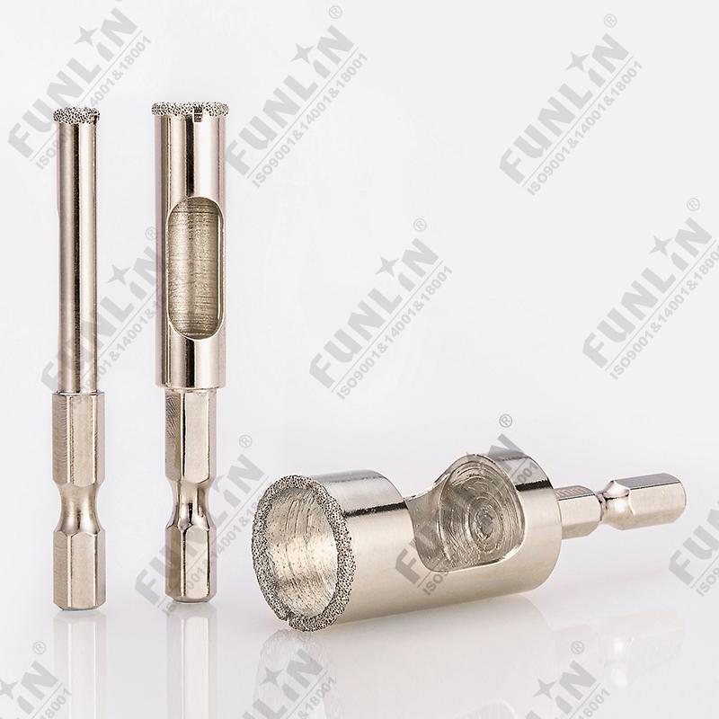 Vacuum brazed diamond drill low speed