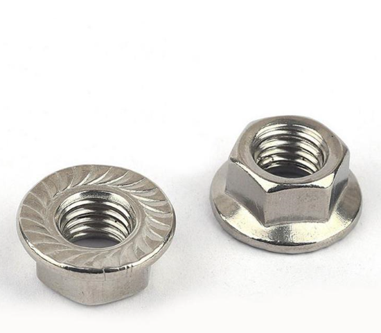 Hexagon nuts with flange