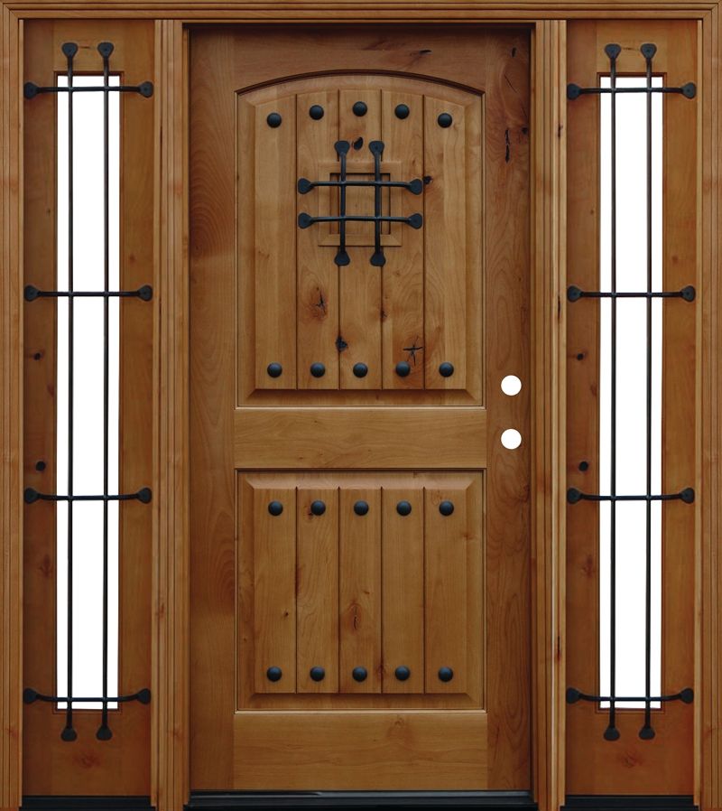 solid wood entry door (Alder Mahogany)