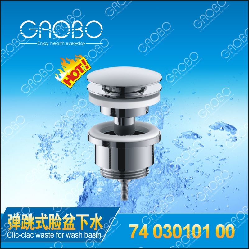 Clic-clac waste for wash basin