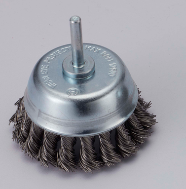 Shaft Mounted twist wire cup brush