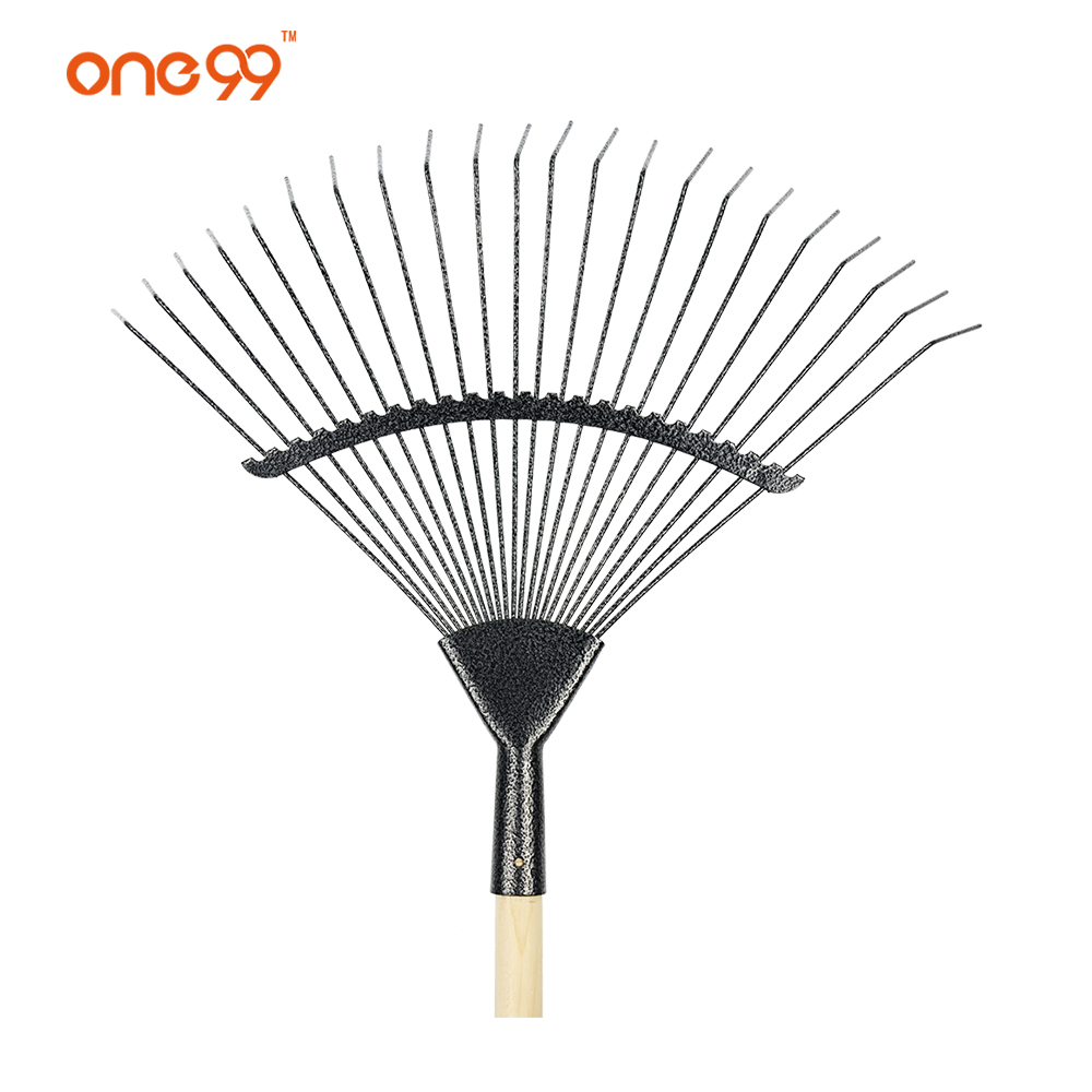 2020 new style hammer tone fan lawn 22t garden cleaning wooden handle for rake
