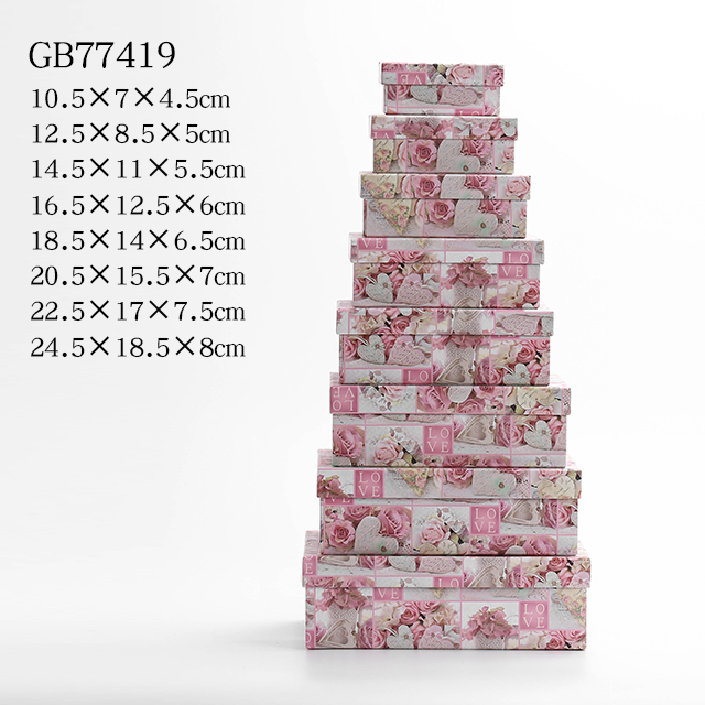 9pcs nesting rectangle boxes