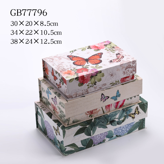 3pcs nesting flap rectangle boxes