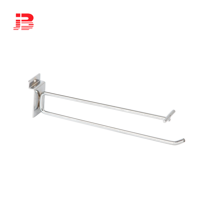 display double lines slatwall hook with price tag