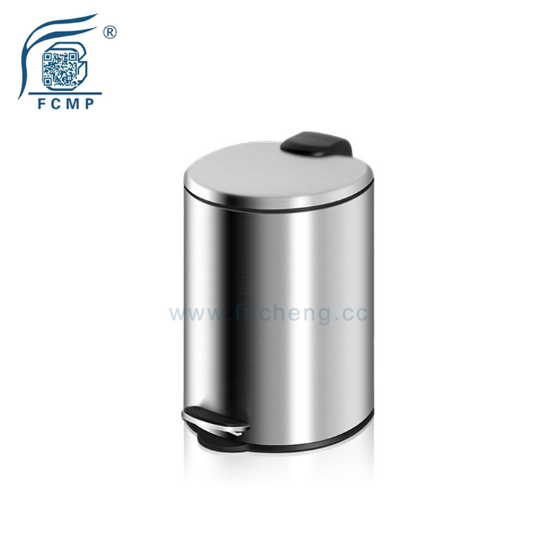Round Stainless Steel Kitchen Pedal Garbage Bin