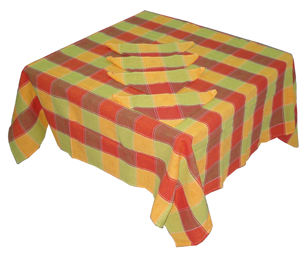 Cotton Check Pattern Table Cloth