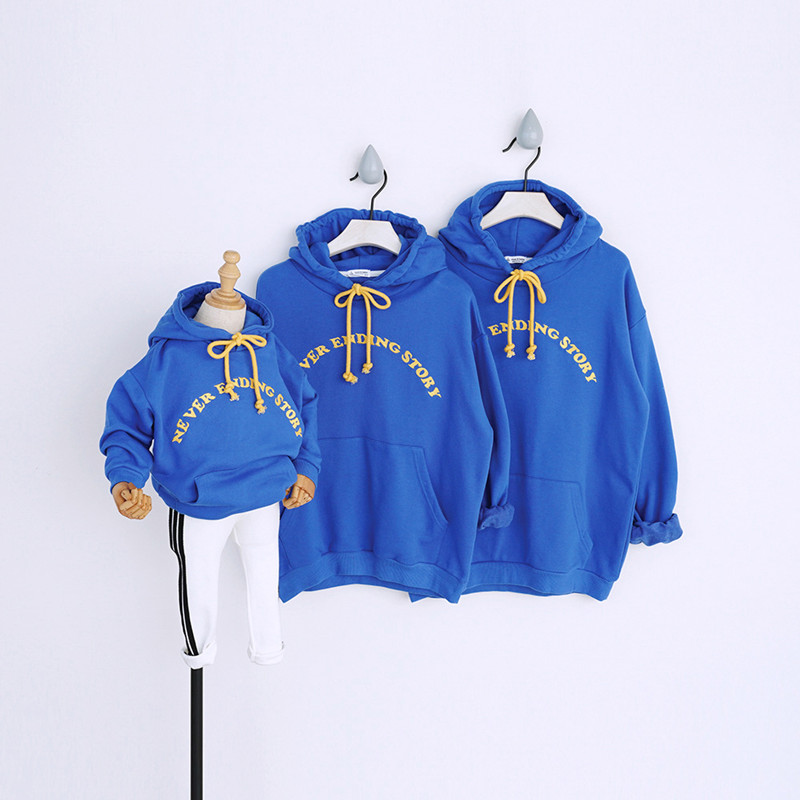 Family casual wear hoodies unisex with pocket french terry fabric OEM design embroidery logo family look