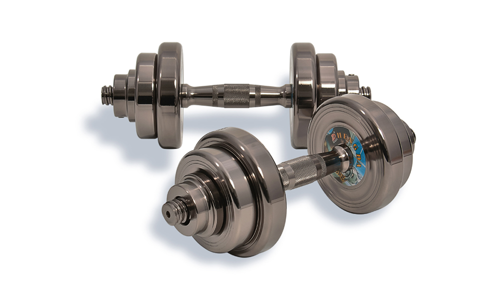 Steel black dumbbell set 20KG