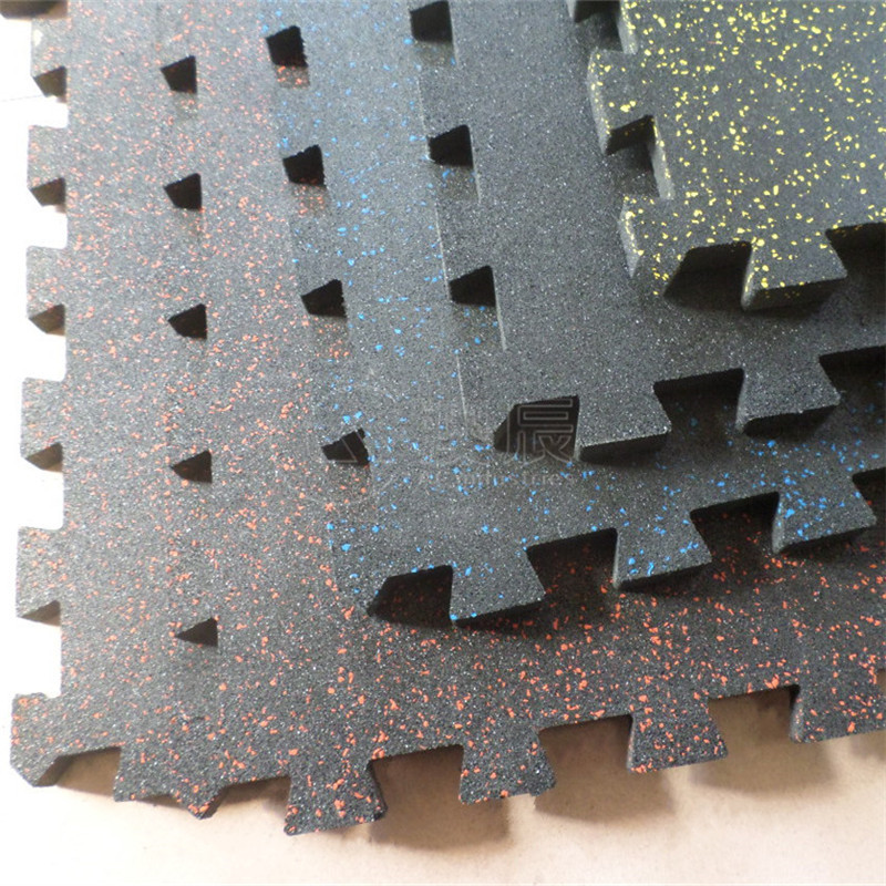 Interlocking Speckled Rubber Tile