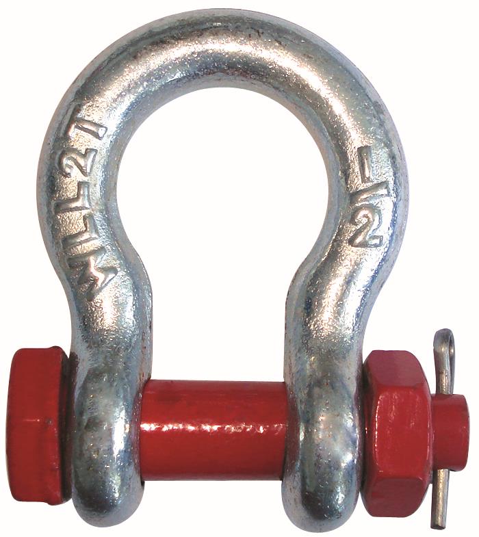 G2130 bolt type safety anchor shackle US type, drop forged