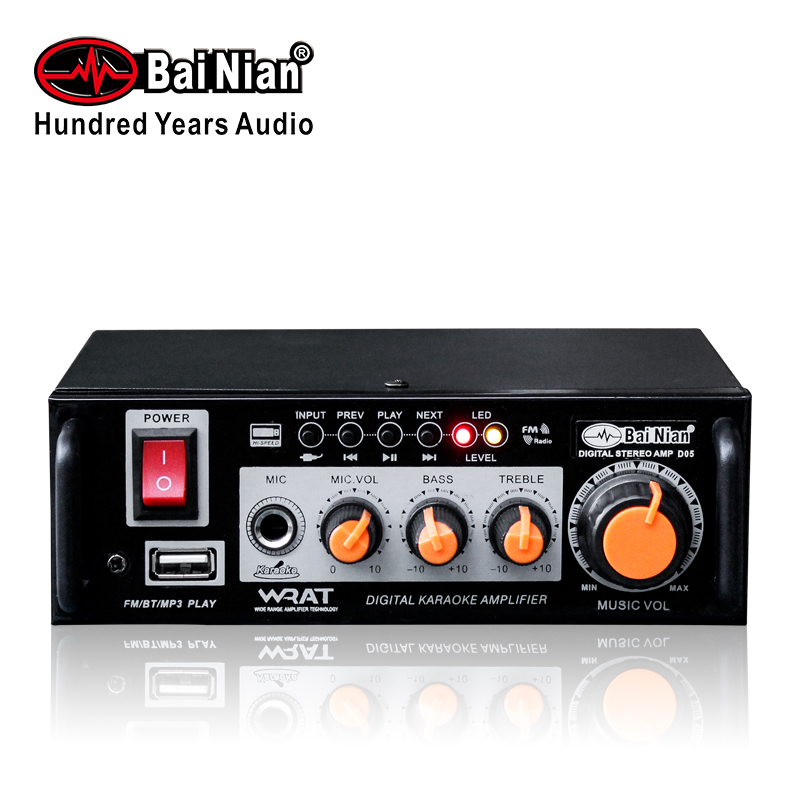 Mini Amplifier(DC12V/Bluetooth/Media Input/FM,Built in Echo Control)for Car use