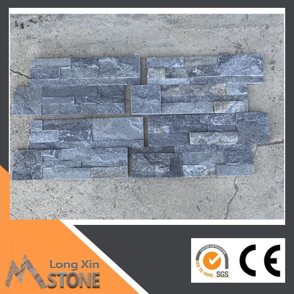 S shape Natural blue quartzite stone wall cladding 18x35 cm