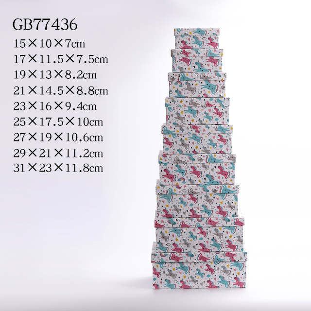 9pcs nesting rectangle boxes