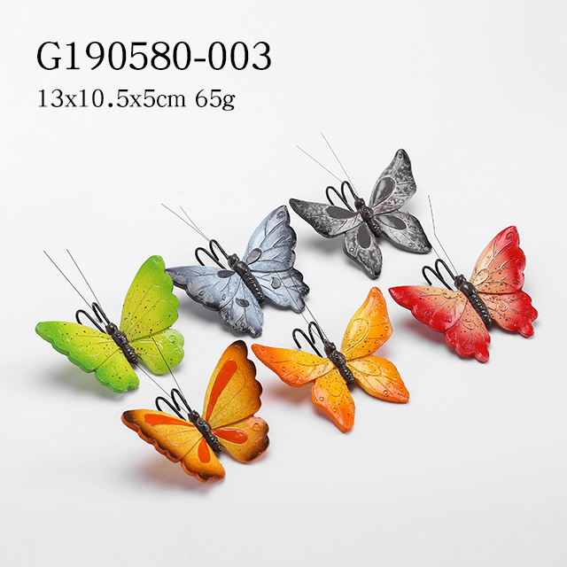 poly resin butterfly hanging decor