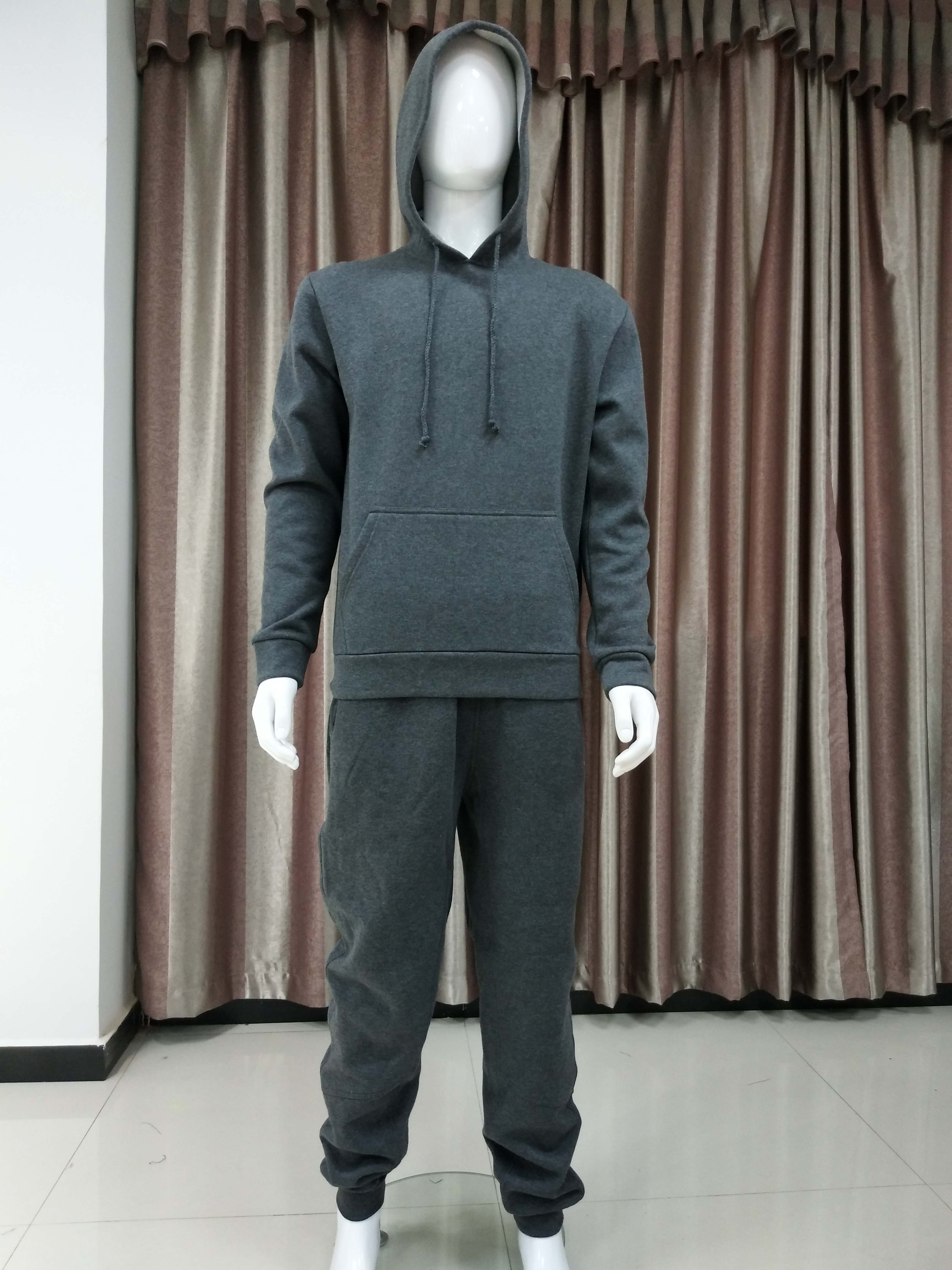320克 65% Polyester 35% Cotton sport suit hoodie with pant