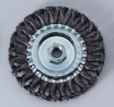 Twisted Knot wire wheel brush with nut
