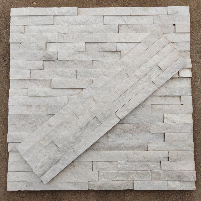 White Decorative Stone Tile Panel For Wall Exterior